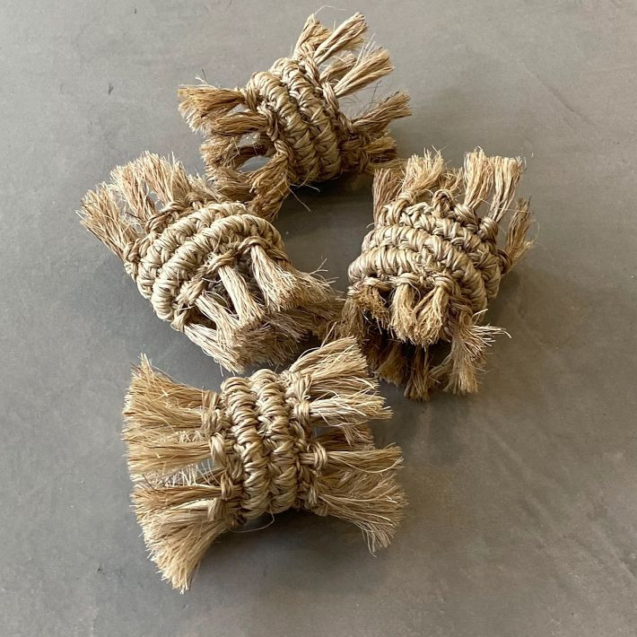 TALLO de OLIVO Fique Fringe Napkin Ring | West Elm (US)