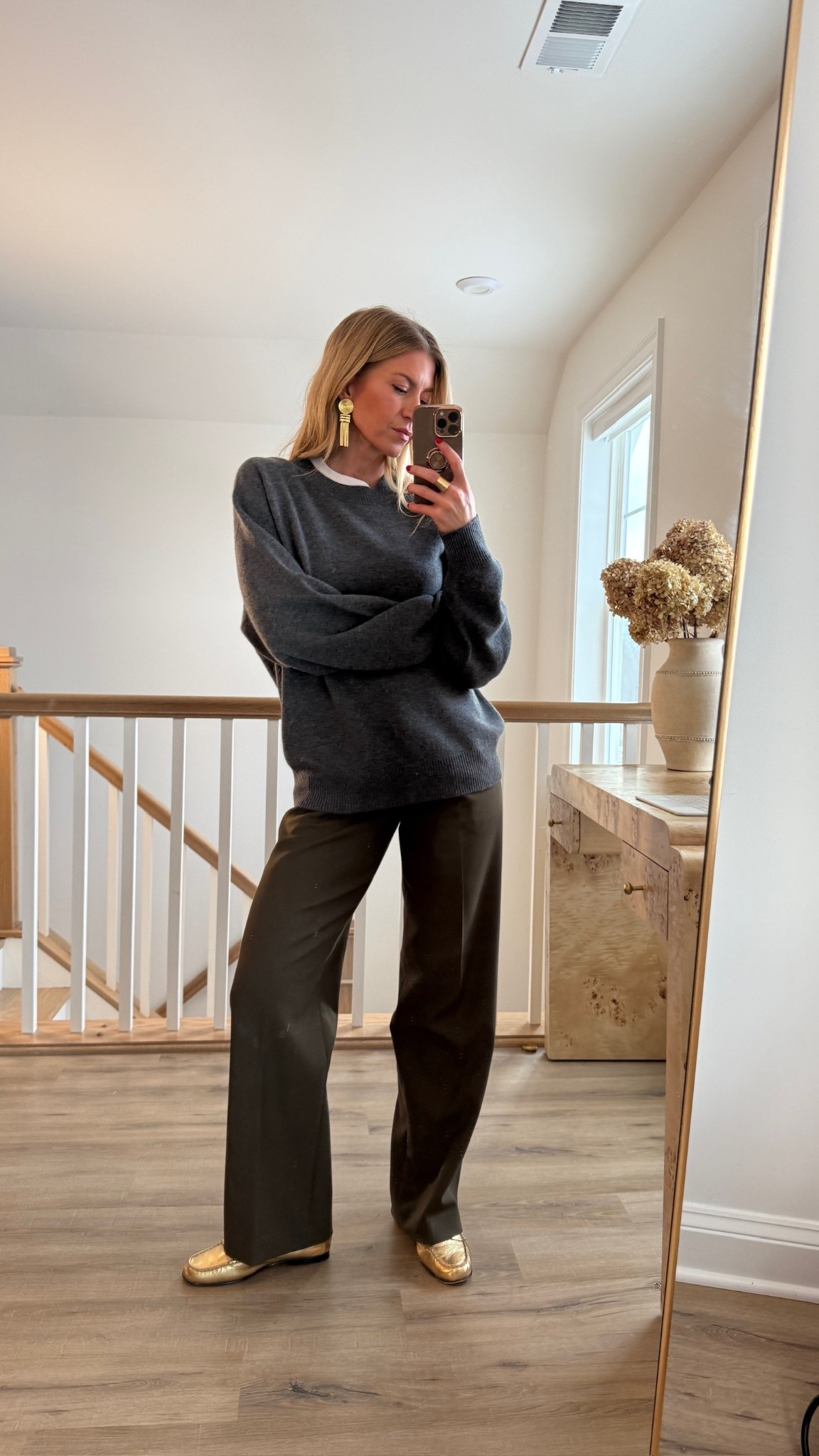 Another sweater + trouser look. 
Sweater: runs slightly oversized, wearing size small. On sale! 
Trousers: run TTS. On sale! 

#LTKootd #LTKgrwm #LTKdayinmylife