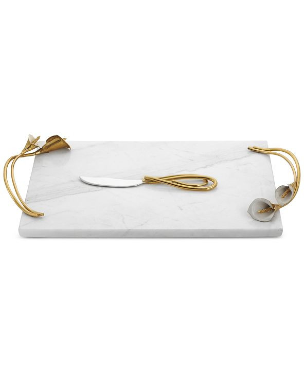 Calla Lily Large Cheeseboard and Knife, Set Of 2 | Macys (US)