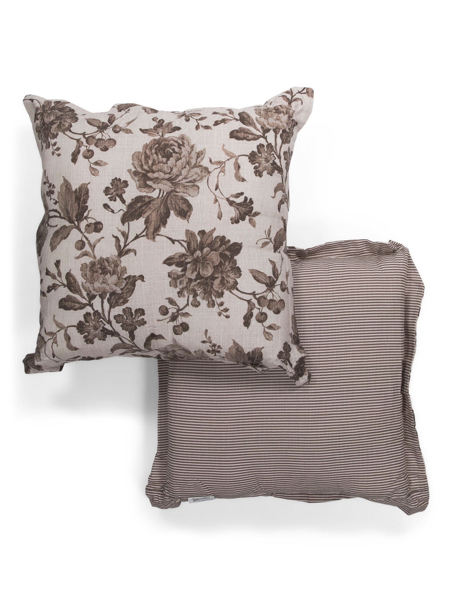 2pk Cotton Garden Toile Flange Pillows | TJ Maxx