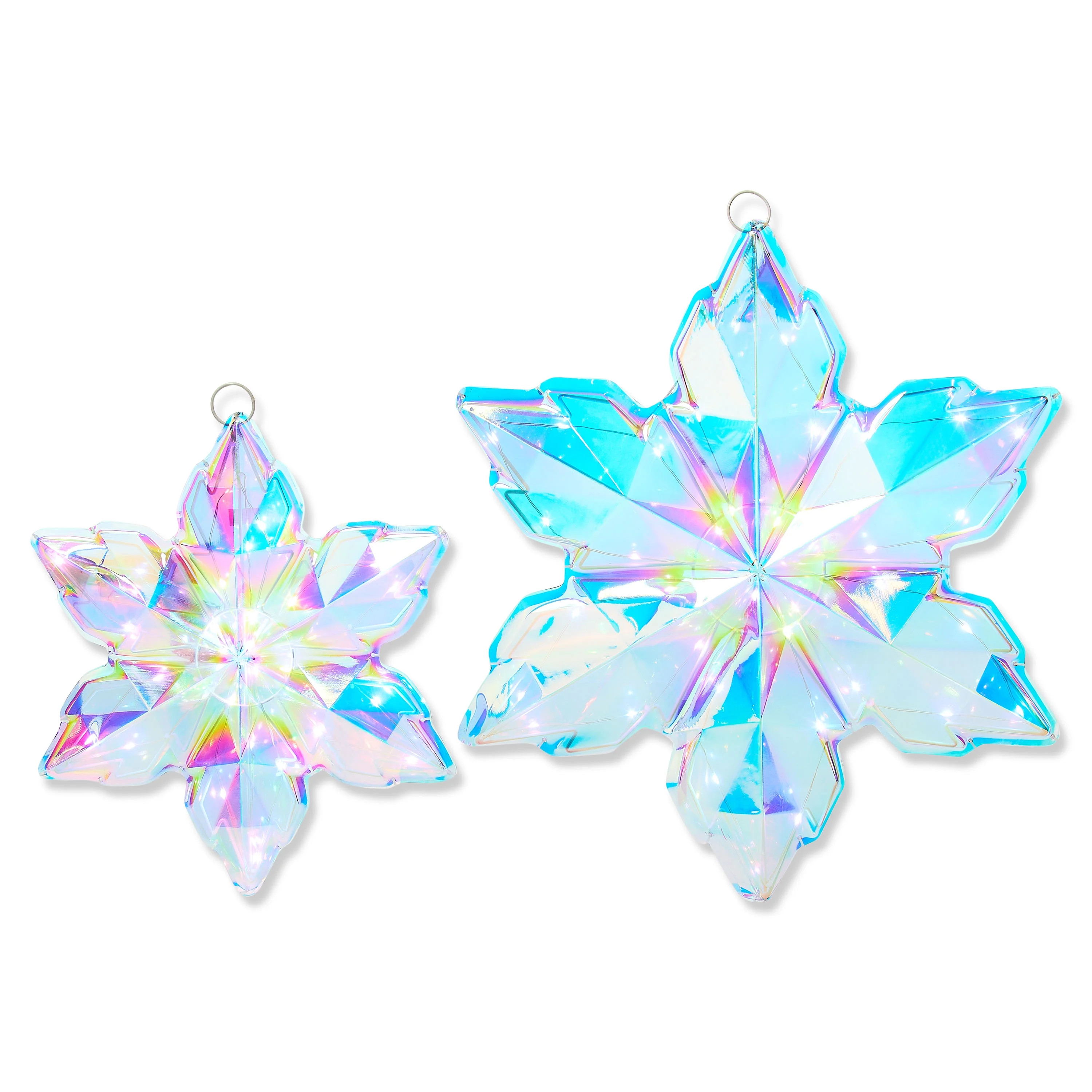 Indoor/Outdoor Light-Up Prismatic Snowflakes Christmas Decoration with 70 LED Lights, Cool White,... | Walmart (US)