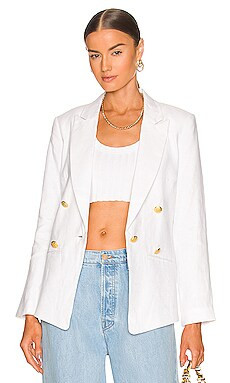 Central Park West Frankie Double Breasted Blazer in White from Revolve.com | Revolve Clothing (Global)