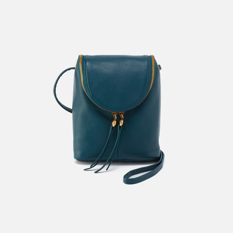 Fern Crossbody In Pebbled Leather - Midnight Teal | HOBO Bags