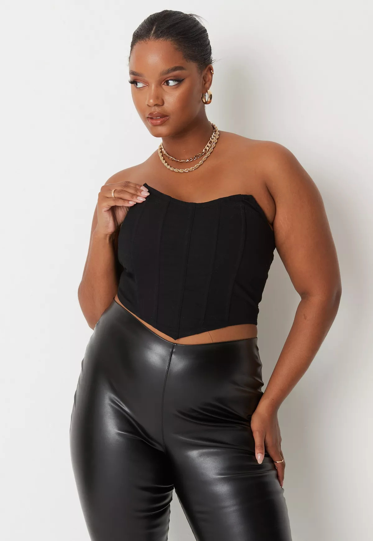 Missguided - Plus Size Black Corset Top | Missguided (US & CA)