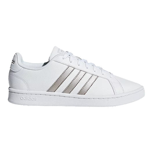 adidas Women's Grand Court Shoes - White/Platinum Metal | SportChek