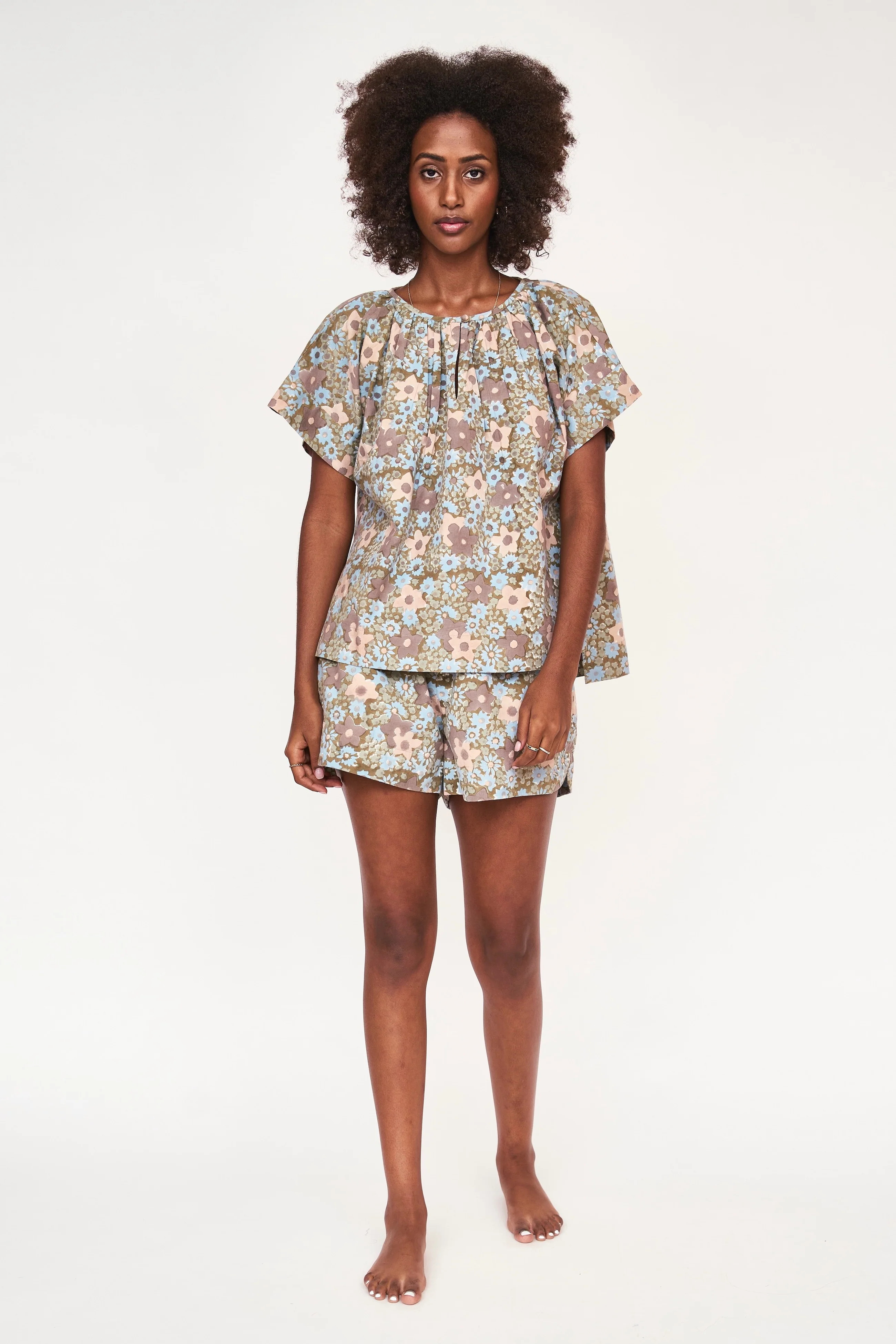 Pajama Short Set in Stargazer - MIRTH | MIRTH