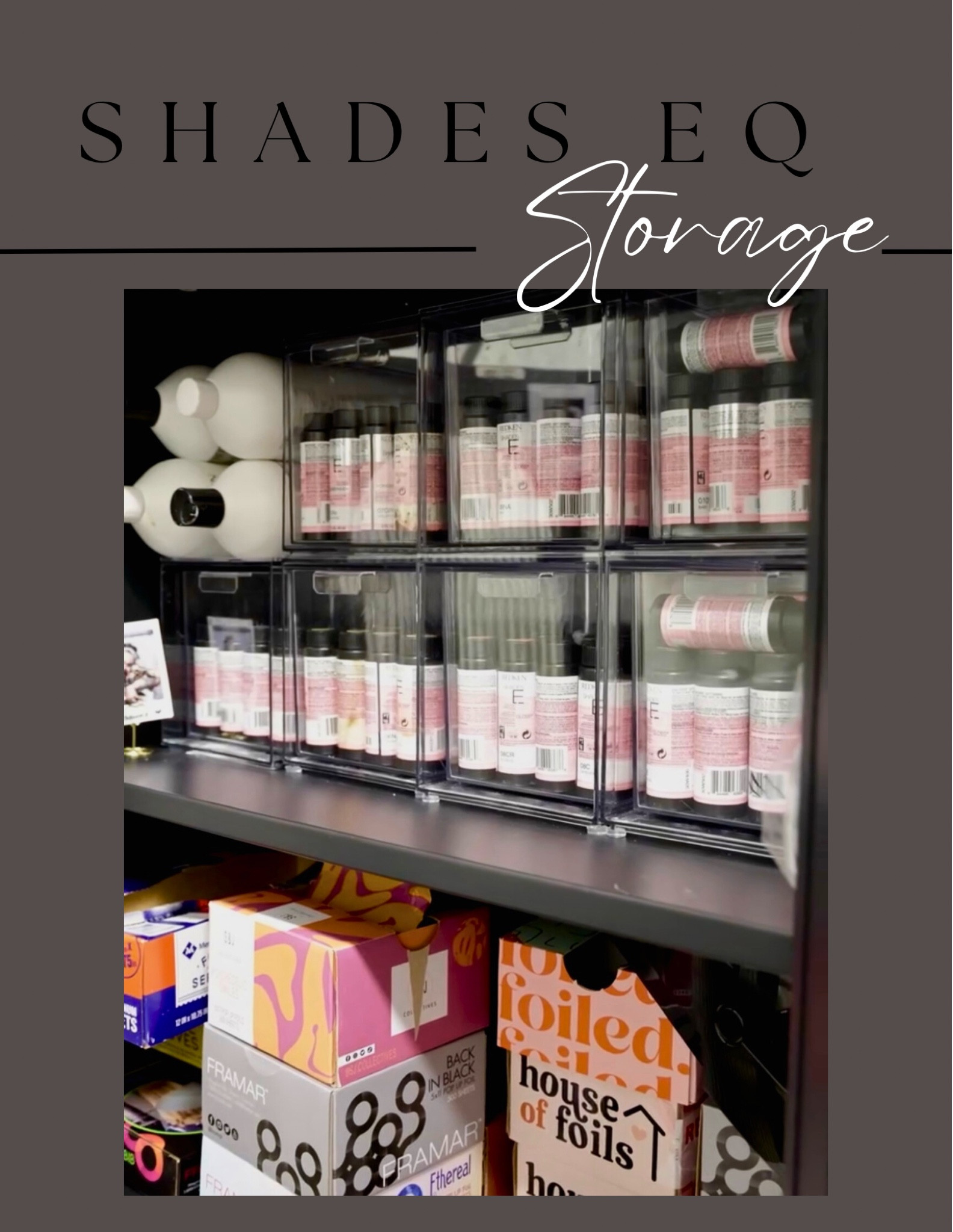 REDKEN SHADES EQ storage drawers. 
Each drawer is its own level! Best way to organize my salon color cabinet! 

#LTKfindsunder100 #LTKfindsunder50