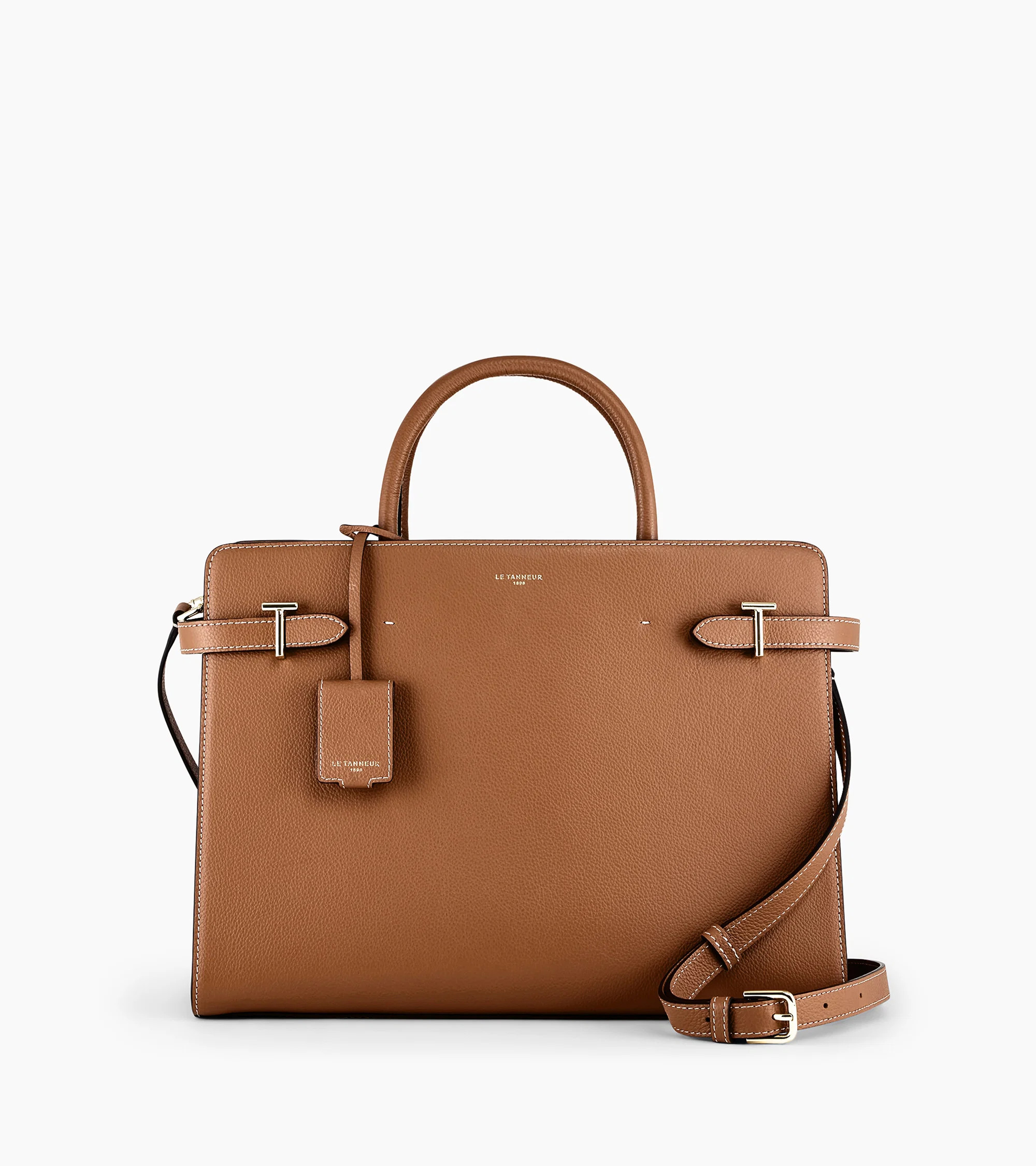 Emilie large handbag in grained leather | Le Tanneur