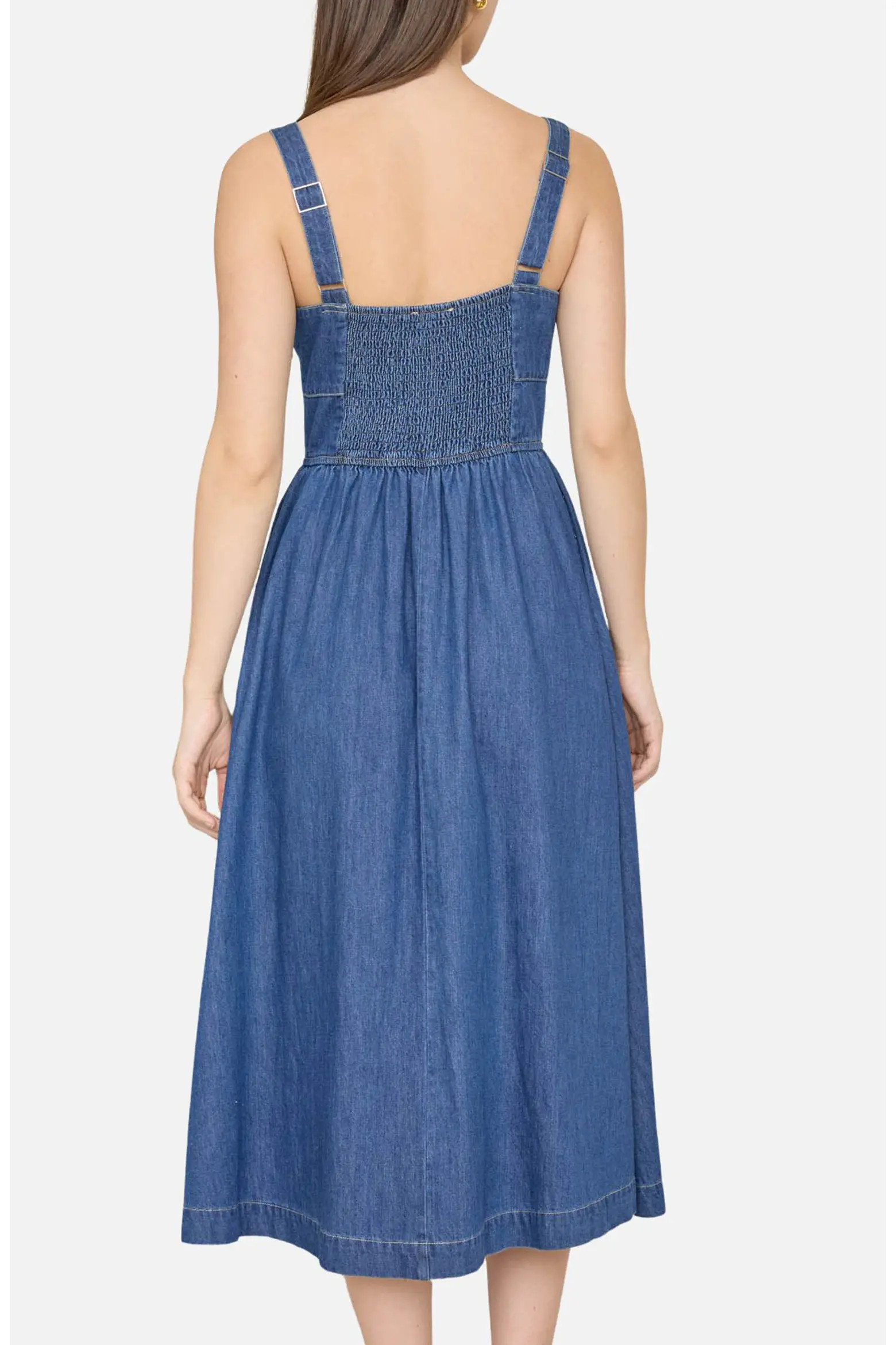 Sleeveless Lace-Up Denim Midi Dress (Women) | Nordstromrack | Nordstrom Rack
