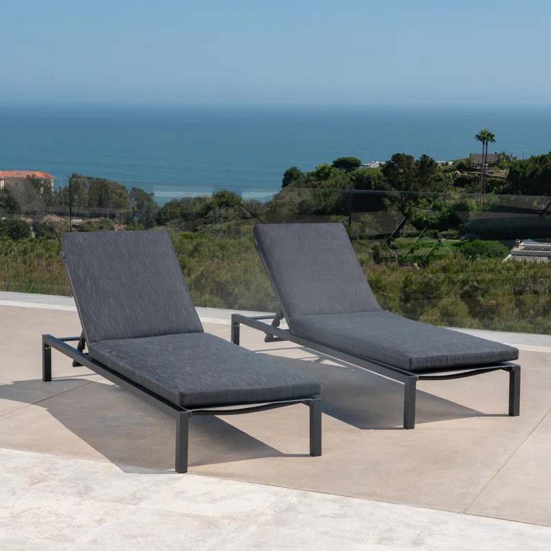Altje Outdoor Metal Chaise Lounge Set (Set of 2) | Wayfair North America