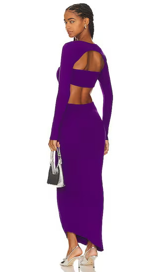 Geneva Cut Out Maxi Dress in Lucerna Purple Long Sleeve Cocktail Dress With Sleeves | Revolve Clothing (Global)
