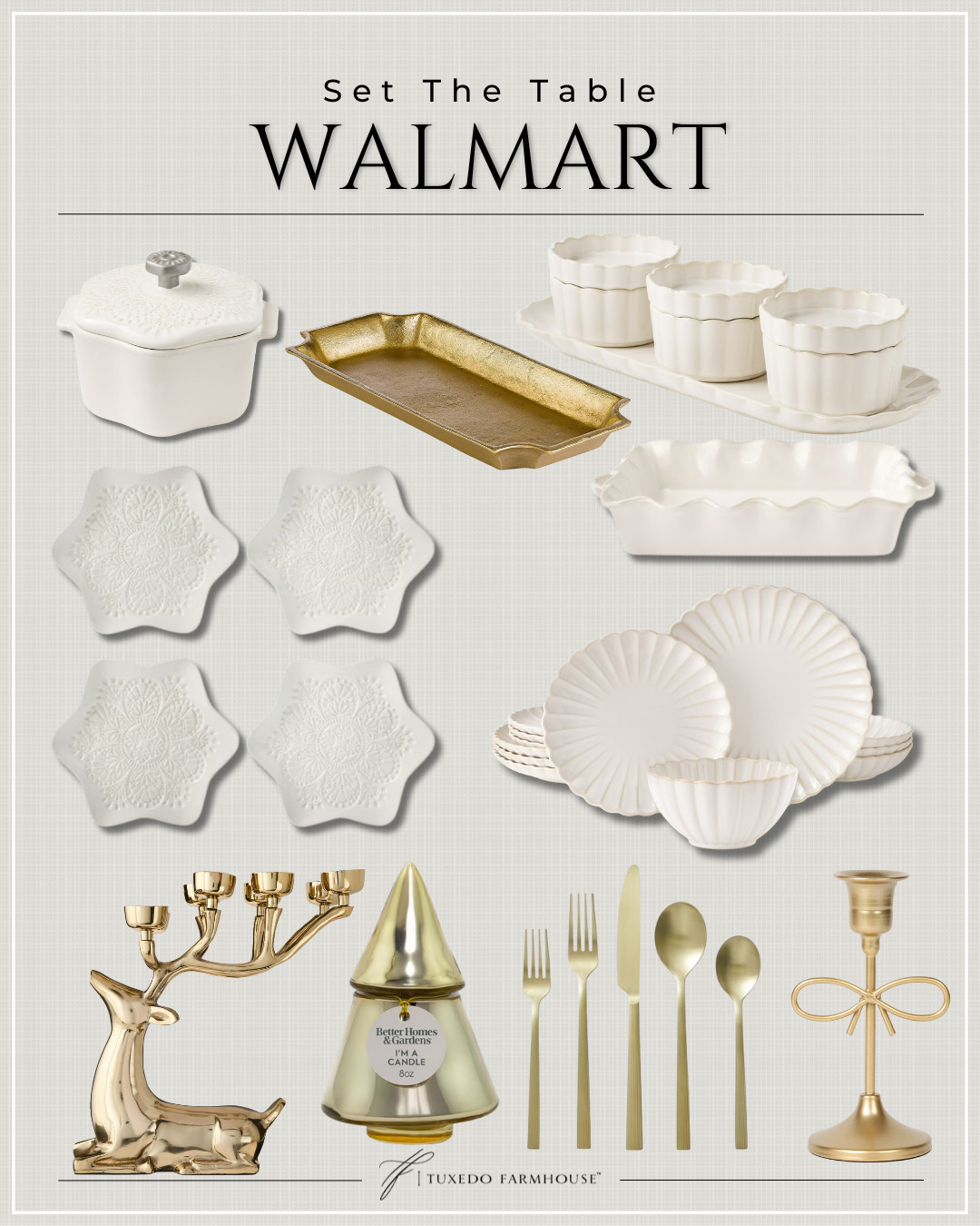 Walmart - Set the Table

Set the perfect holiday tablescape with these affordable finds!

Seasonal, home decor, table, holiday, Christmas, plates, cups, trays, candles 

 #LTKHoliday #LTKSeasonal #LTKHome
