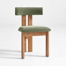 Ceremonie Green Mohair Dining Chair by Athena Calderone + Reviews | Crate & Barrel | Crate & Barrel