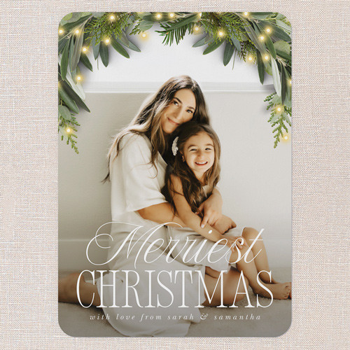 Glowy Botanical Holiday Card | Shutterfly