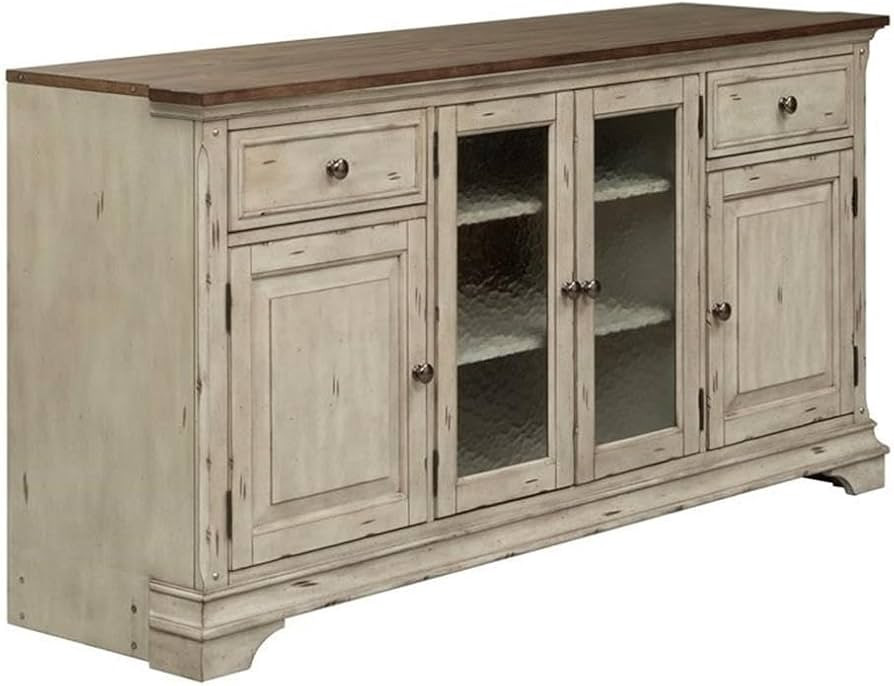 Liberty Furniture Morgan Creek White Entertainment TV Stand | Amazon (US)