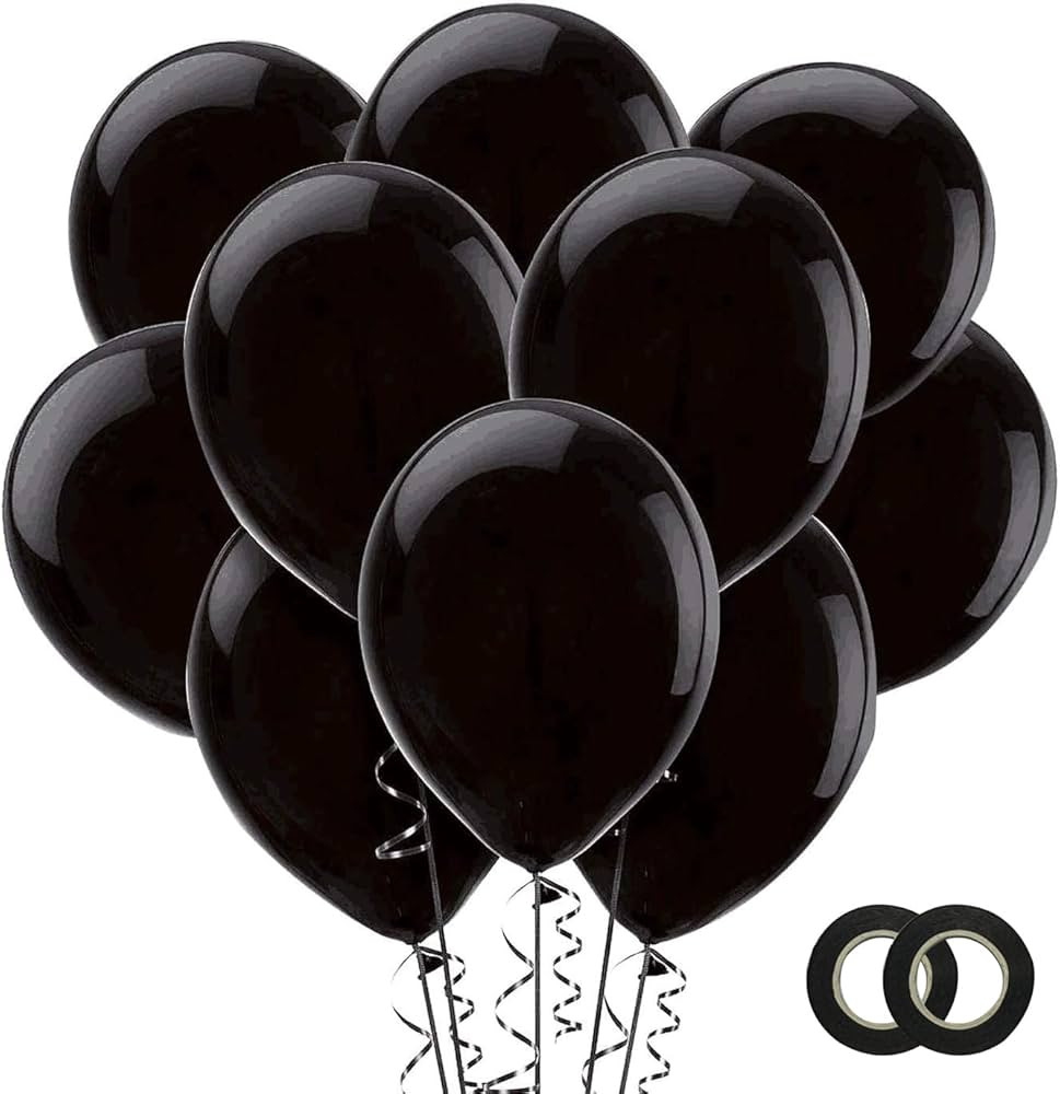 Black Balloons,100-Pack, 12-Inch, Latex Balloons (100) | Amazon (US)