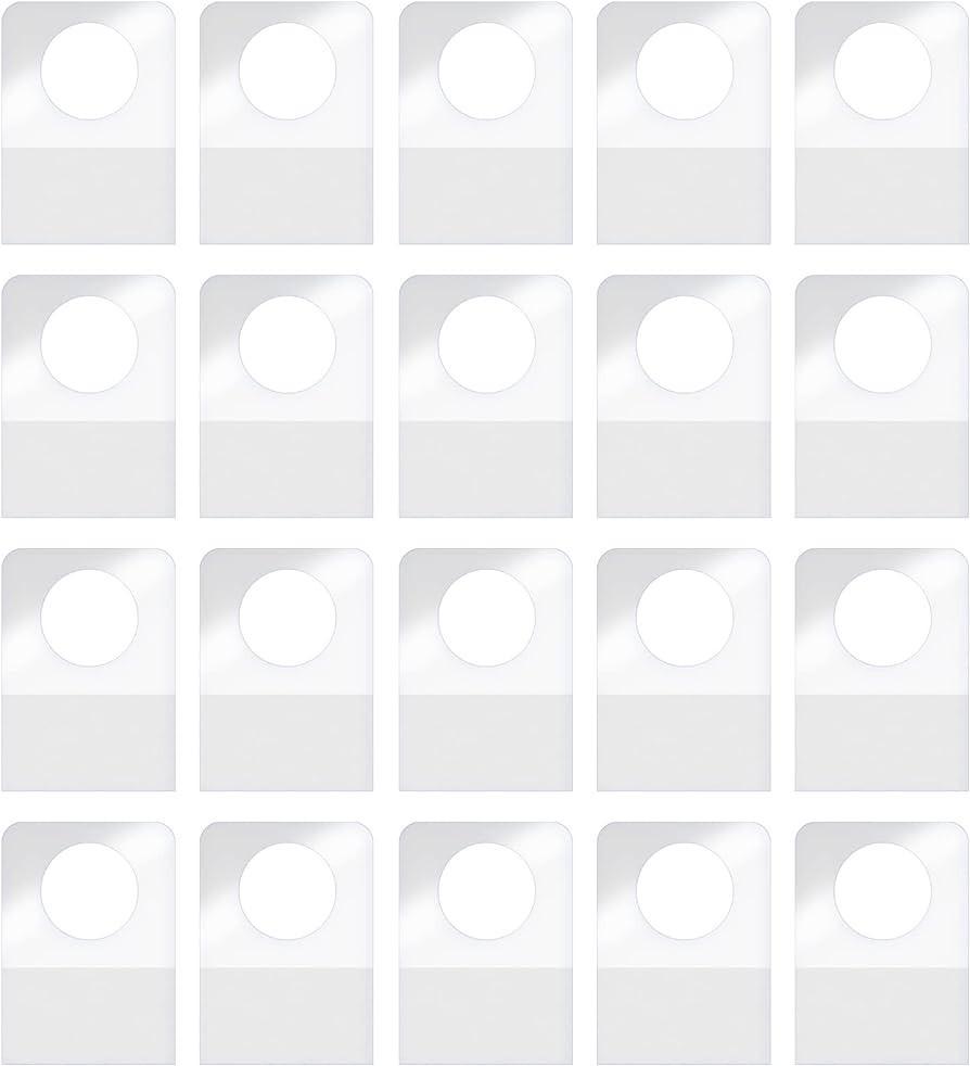 AIEX 7/8" X 1-1/4" Hang Tabs Round Hole, 300pcs Clear Sticky Hanging Tabs for Products Hanging Ta... | Amazon (US)