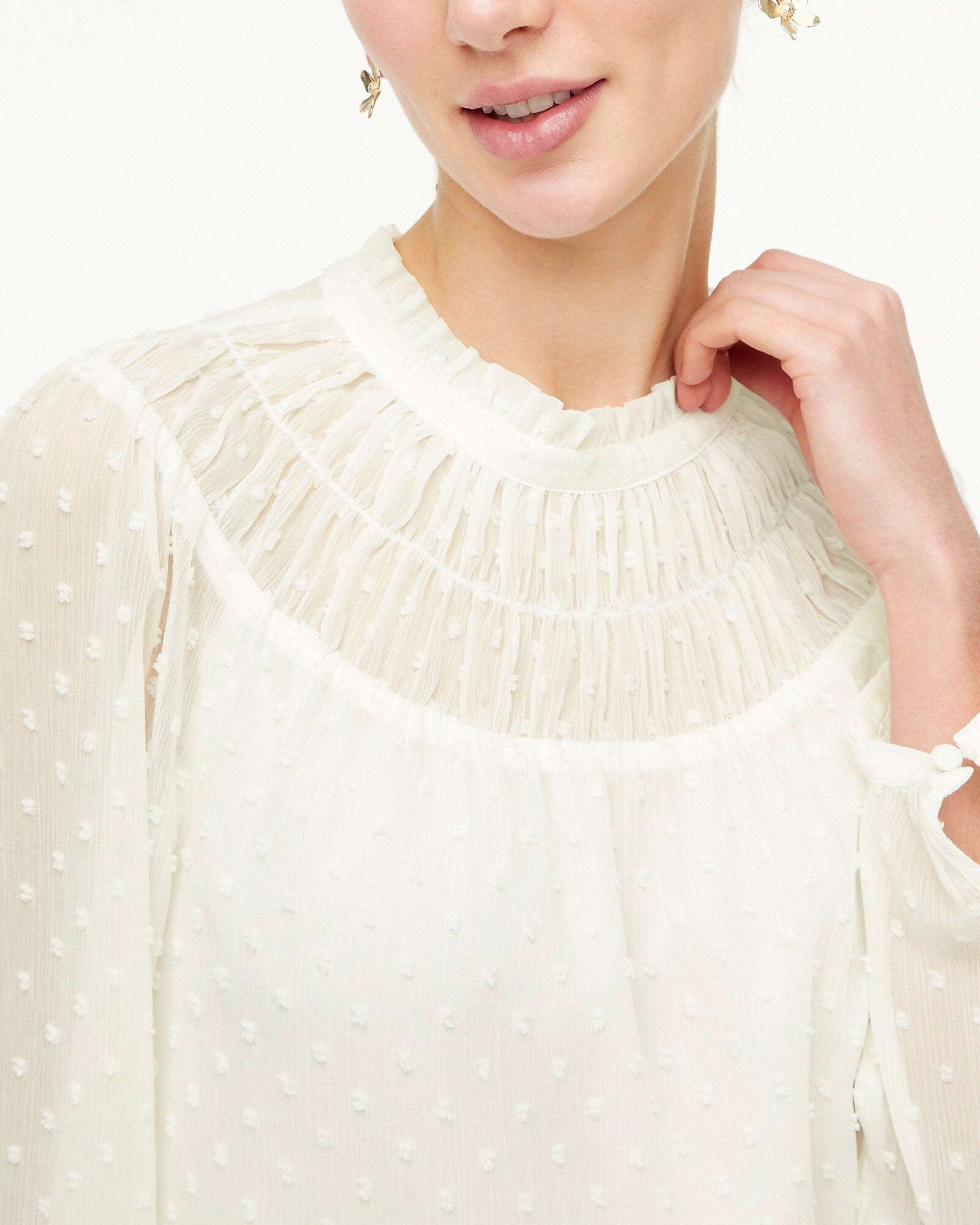Clip-dot smocked top | J.Crew Factory