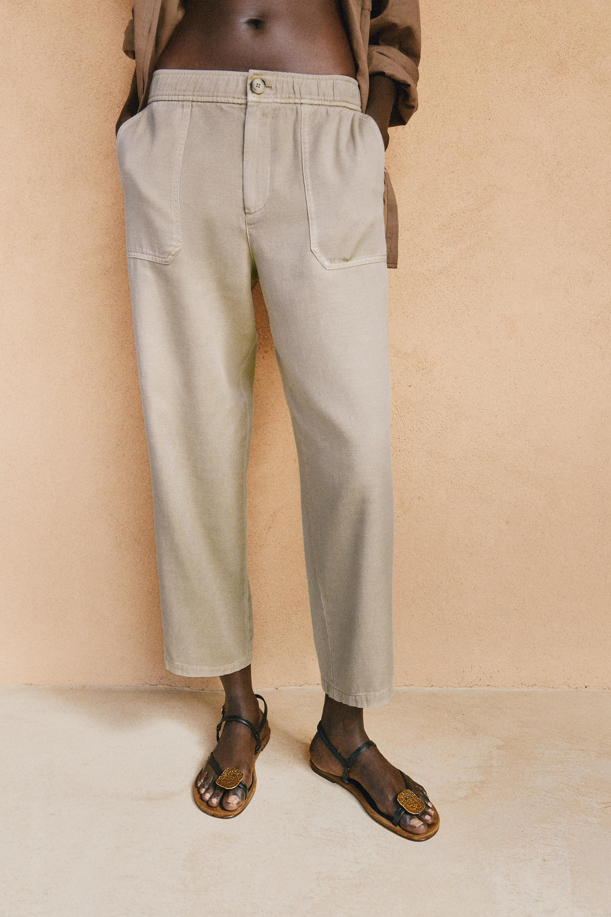 ELASTIC WAIST PANTS | Zara US