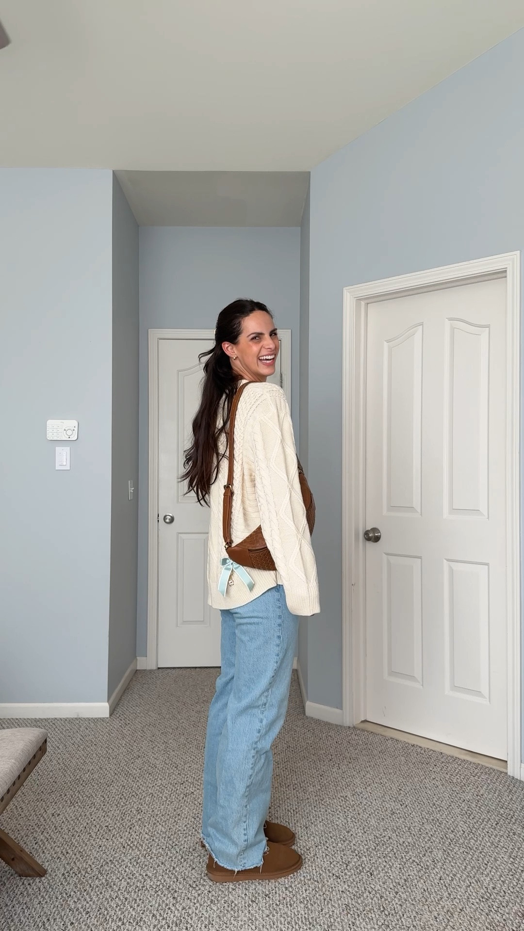 Gilmore girl outfit 
Winter outfit 
Cable knit sweater 
90s jeans 
Abercrombie 

#LTKootd #LTKFindsUnder100 #LTKgrwm