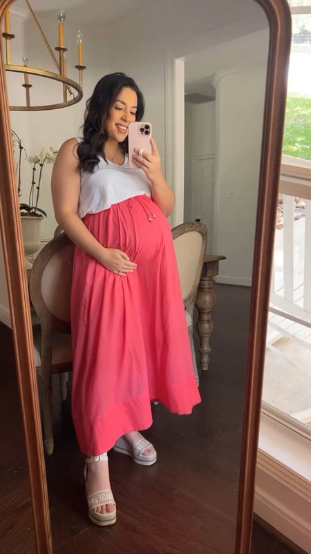 Such a soft and beautiful skirt for maternity and non maternity! Size up 1 if you plan to wear over your baby bump!

#LTKbump #LTKbaby #LTKSeasonal