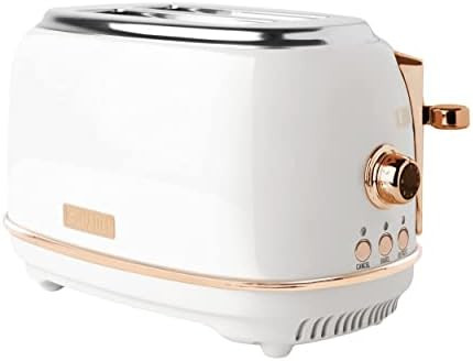Haden 75091 Heritage 2 Slice Toaster, Wide Slot with Removable Crumb Tray and Settings, Ivory/Cop... | Amazon (US)