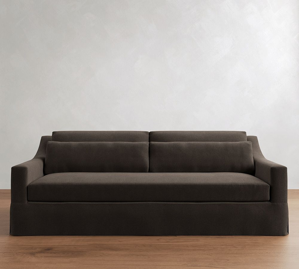 York Slope Arm Deep Seat Slipcovered Sofa (60"-108") | Pottery Barn (US)