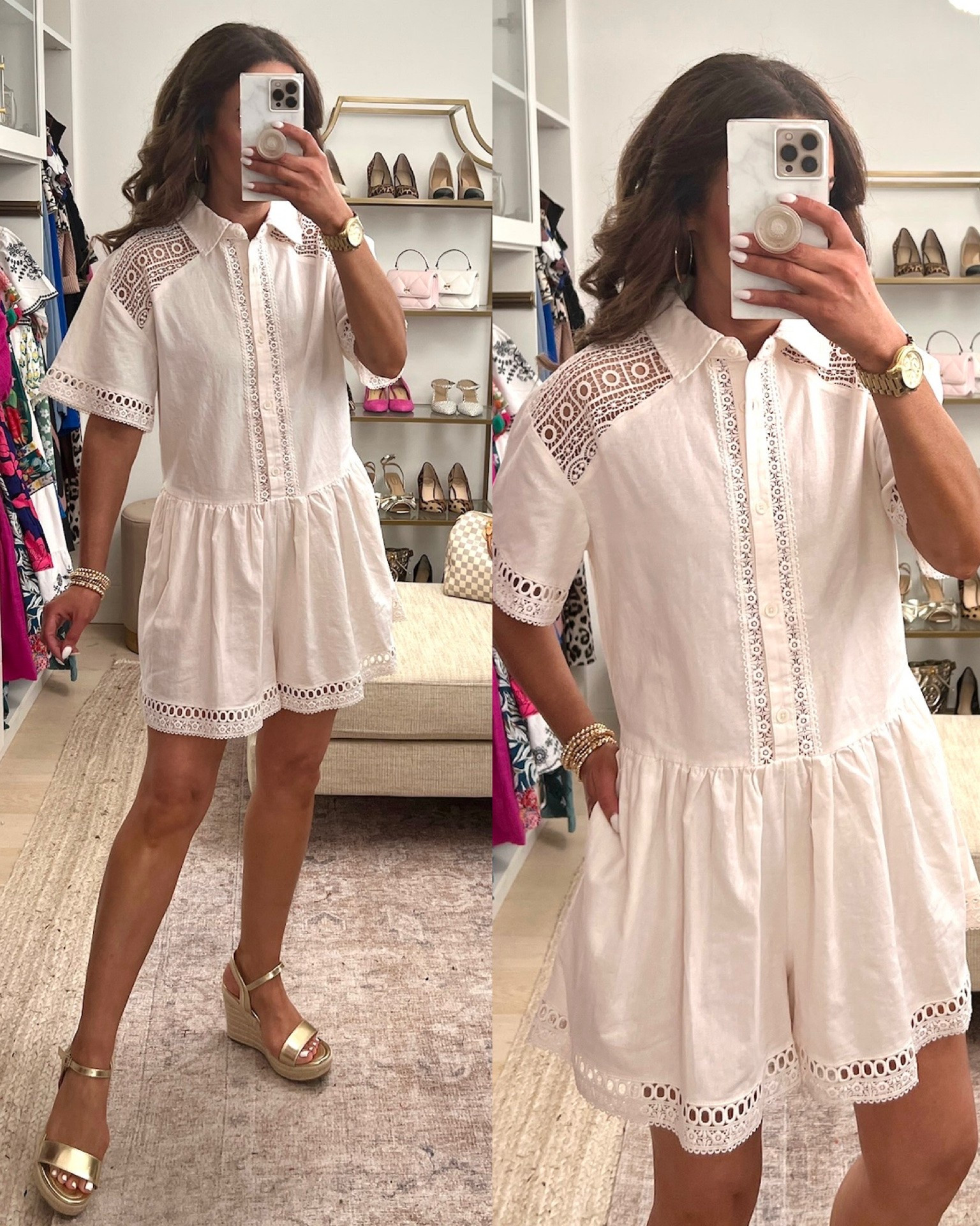 So cute! Size down if between. Wearing XS