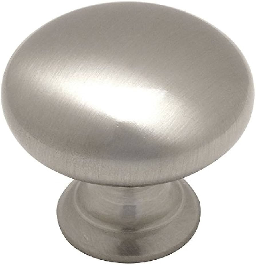 Cosmas 10 Pack 4950SN Satin Nickel Cabinet Hardware Round Mushroom Knob - 1-1/4" Diameter | Amazon (US)