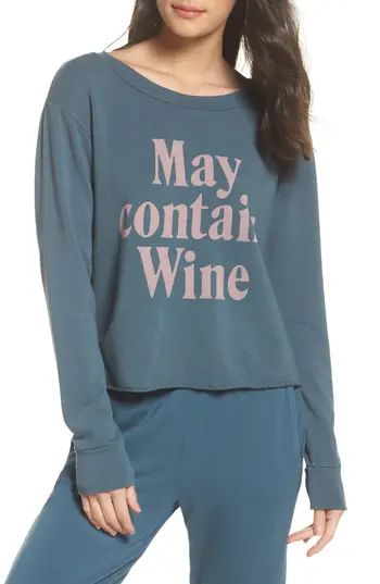 Women's Junk Food May Contain Wine Crop Sweatshirt | Nordstrom