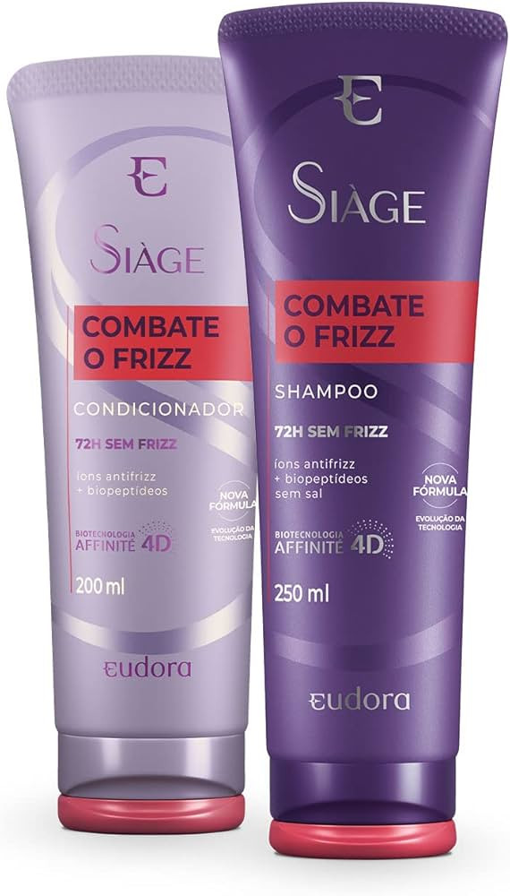 Eudora Kit Siàge Combate o Frizz: Shampoo 250ml + Condicionador 200ml | Amazon (BR)