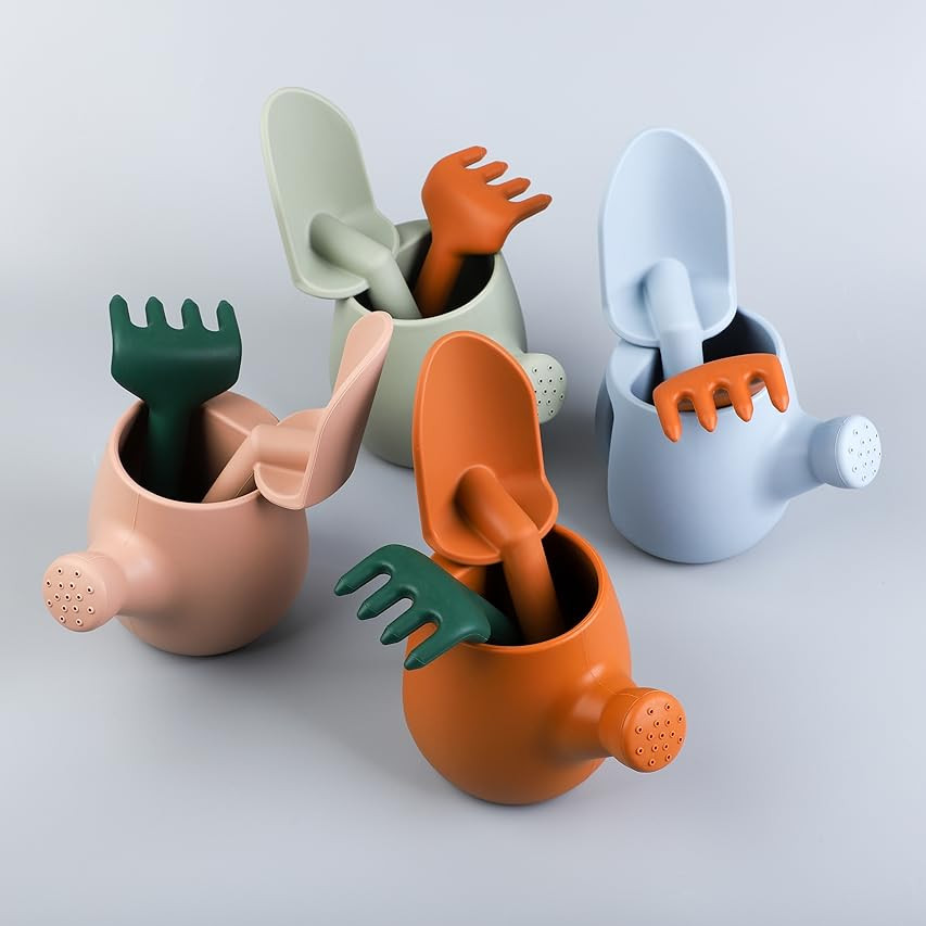 BLUE GINKGO Kids Garden Tools - Silicone Kids Gardening Tool Set - Child Friendly Kids Shovel and Ra | Amazon (US)