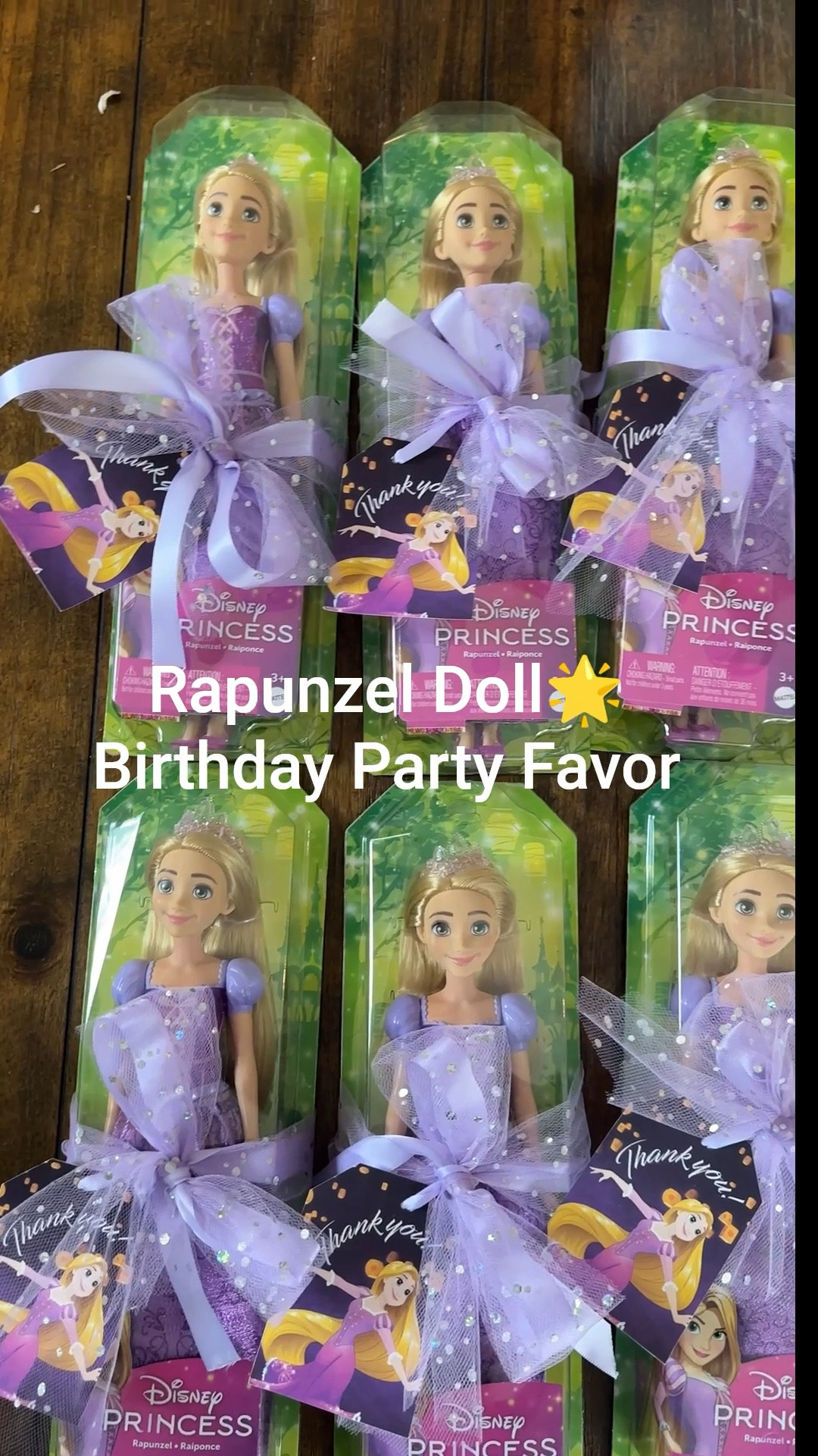Every little guest went home with their own Rapunzel doll—because a Tangled party isn’t complete without a touch of princess magic!
Long hair, big dreams, and the perfect party favor for a royal celebration! #rapunzelbirthday #princessbirthday #tangledbirthday #partyfavor #kidspartyfavor 

#LTKKids #LTKFamily #LTKParties