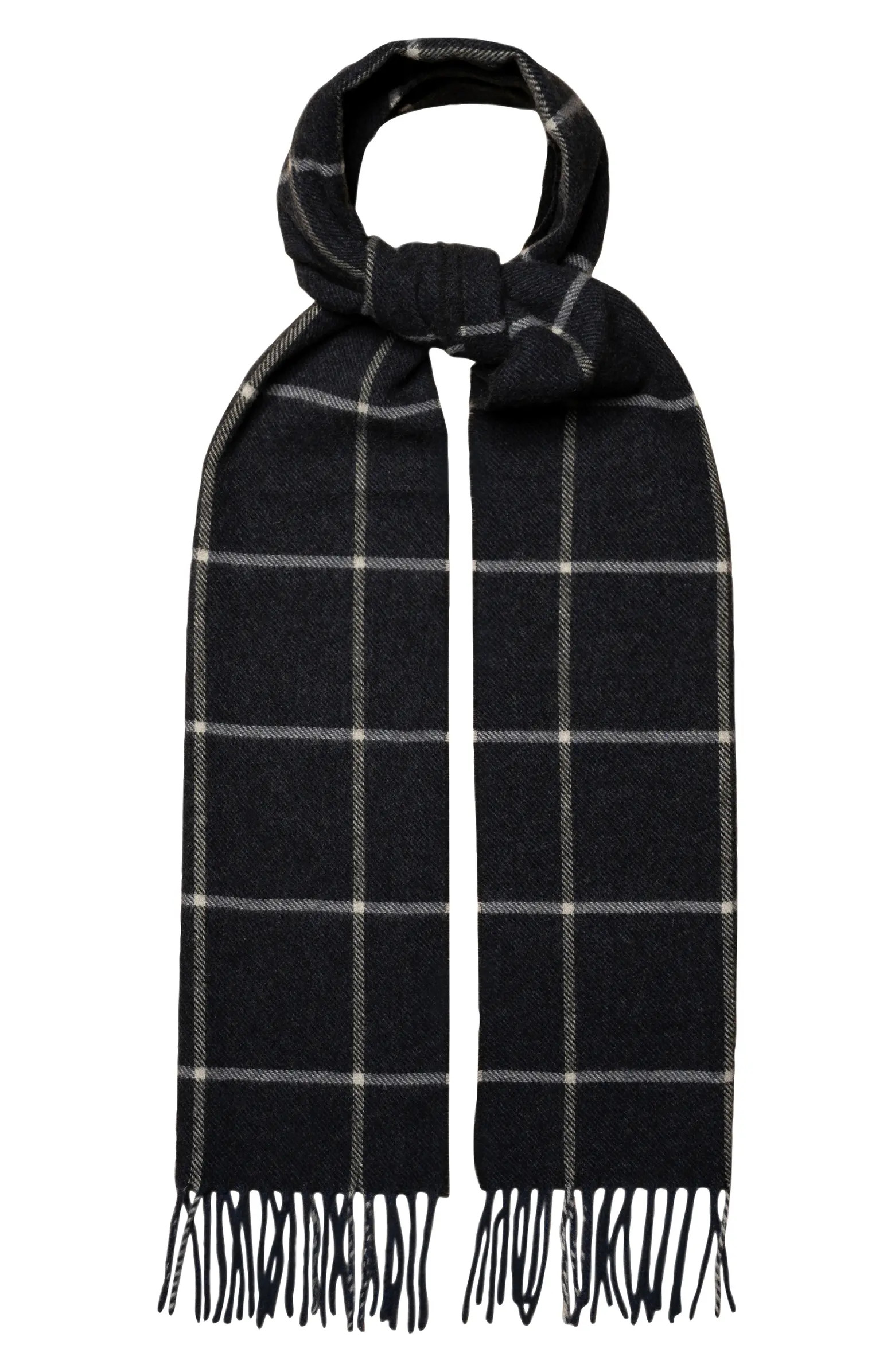Eton Check Wool Fringe Scarf | Nordstrom | Nordstrom
