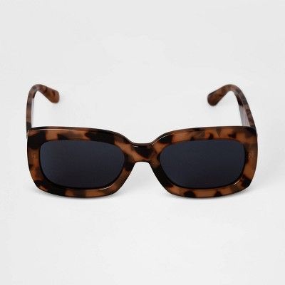 Women&#39;s Tortoise Shell Rectangle Square Sunglasses - A New Day&#8482; Beige | Target