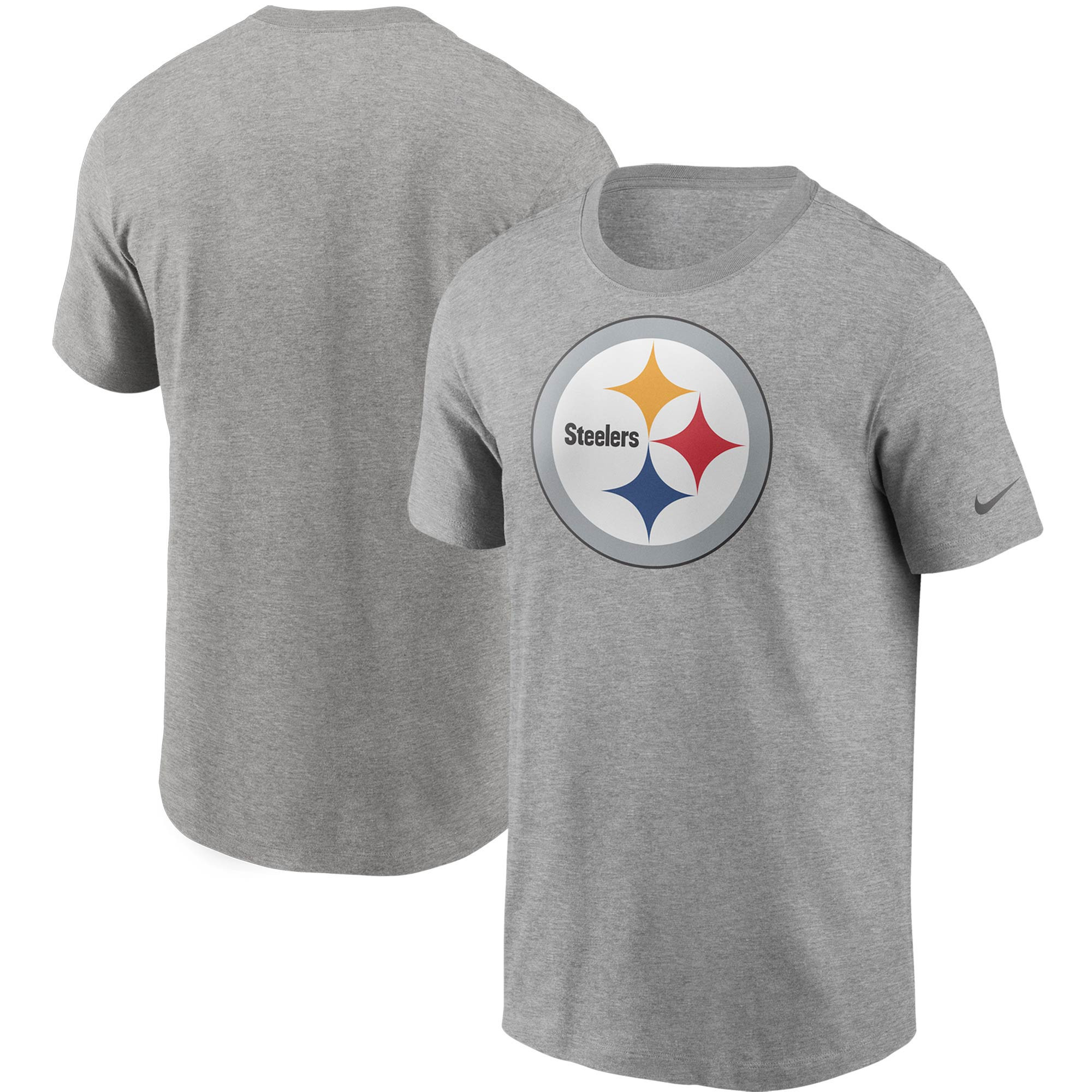 Men's Nike Heathered Gray Pittsburgh Steelers Primary Logo T-Shirt | Fanatics