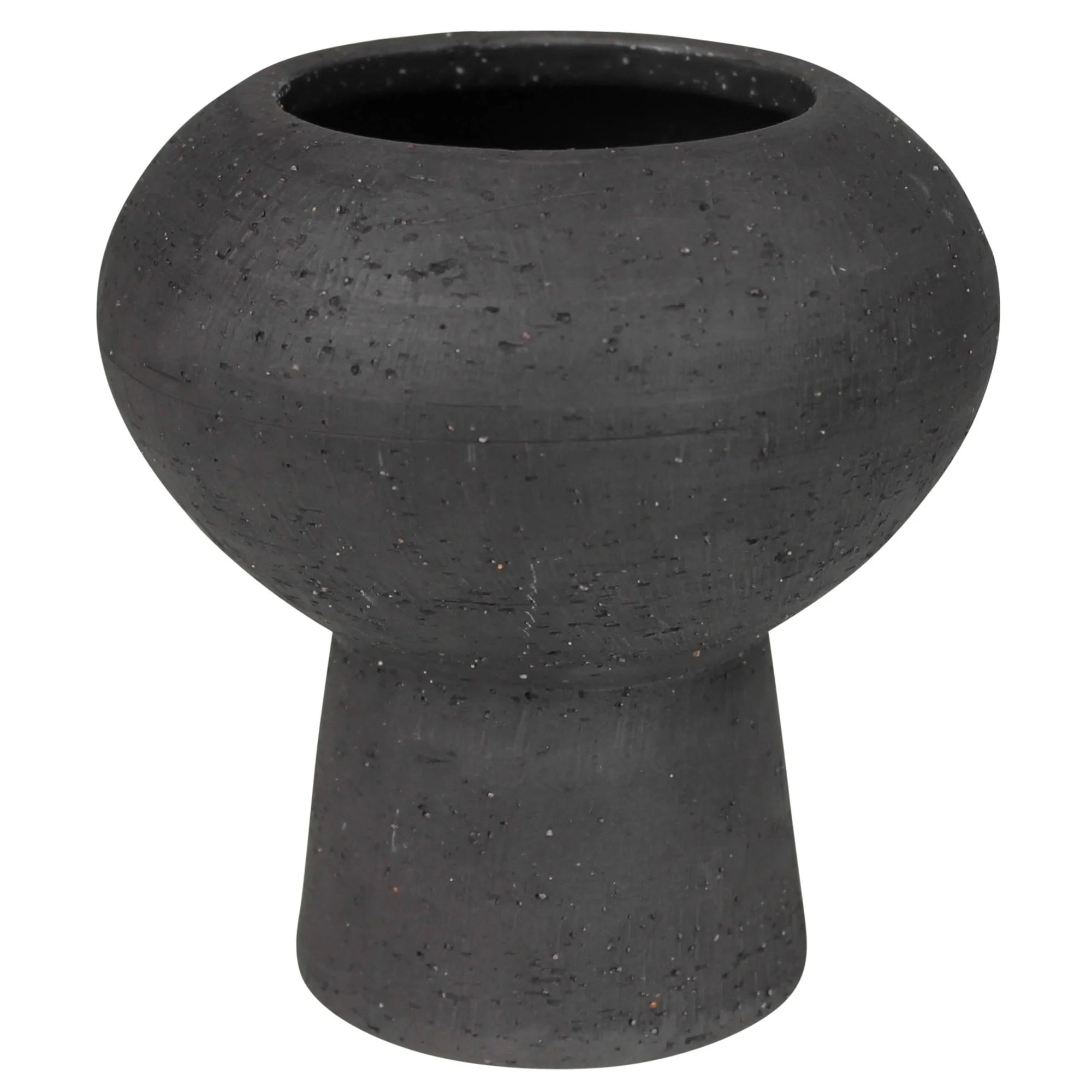 Vase with Ceramic Frame and Round Base, Small, Black - Walmart.com | Walmart (US)