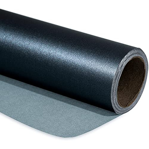 RUSPEPA Black Matte Wrapping Paper - Mini Roll - Solid Color Pearly Lustre Paper Perfect for Wedding, Birthday, Christmas, Baby Shower - 17 Inches X 16.5 Feet | Amazon (US)
