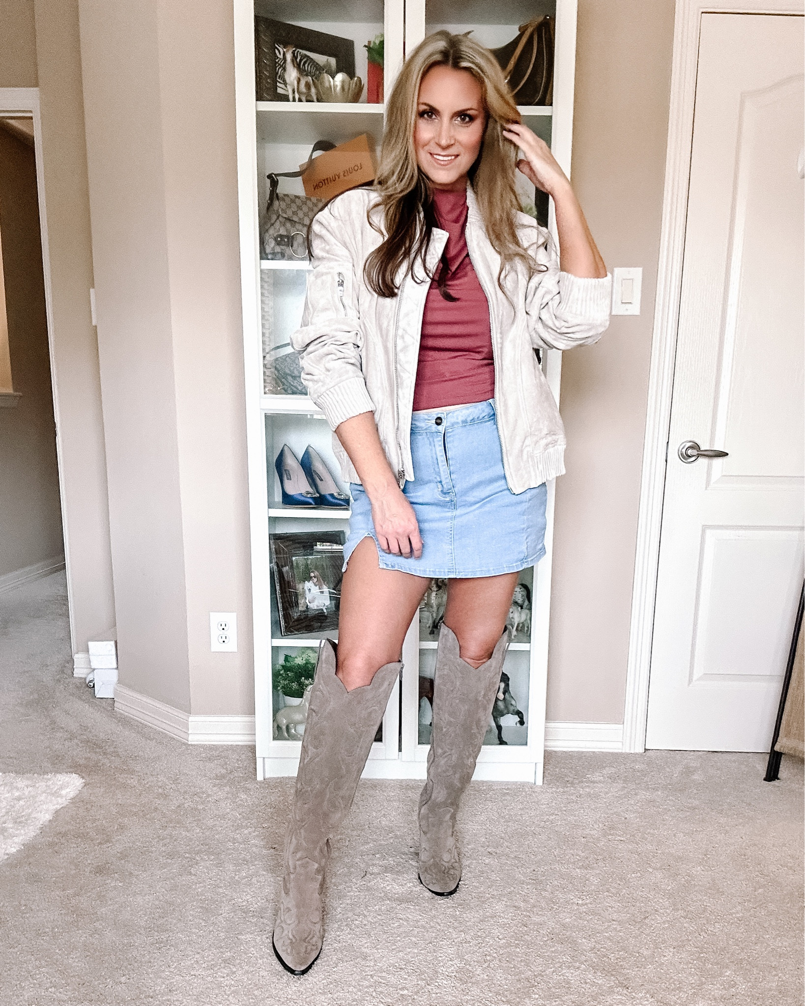 Styling this amazing amazon denim skort for fall!  I love a good denim piece and this one is perfect! Fits true to size, I’m in a large  

#LTKxPrime #LTKmidsize #LTKstyletip