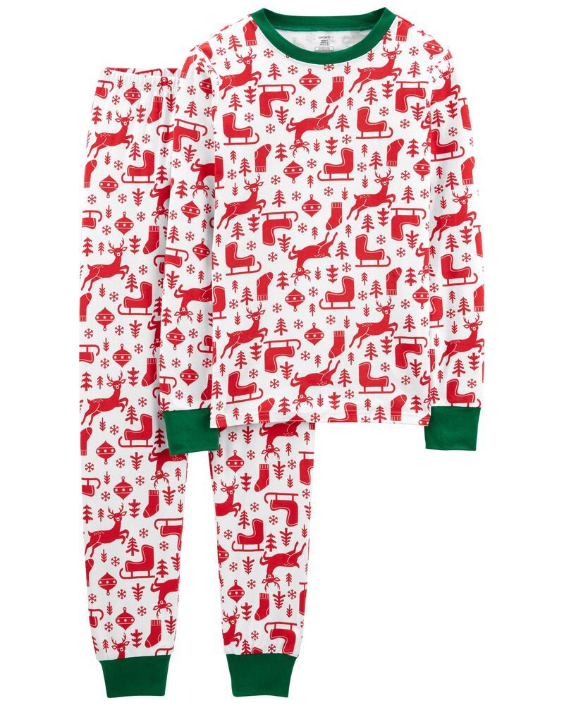 2-Piece Adult Christmas 100% Snug Fit Cotton PJs | Carter's