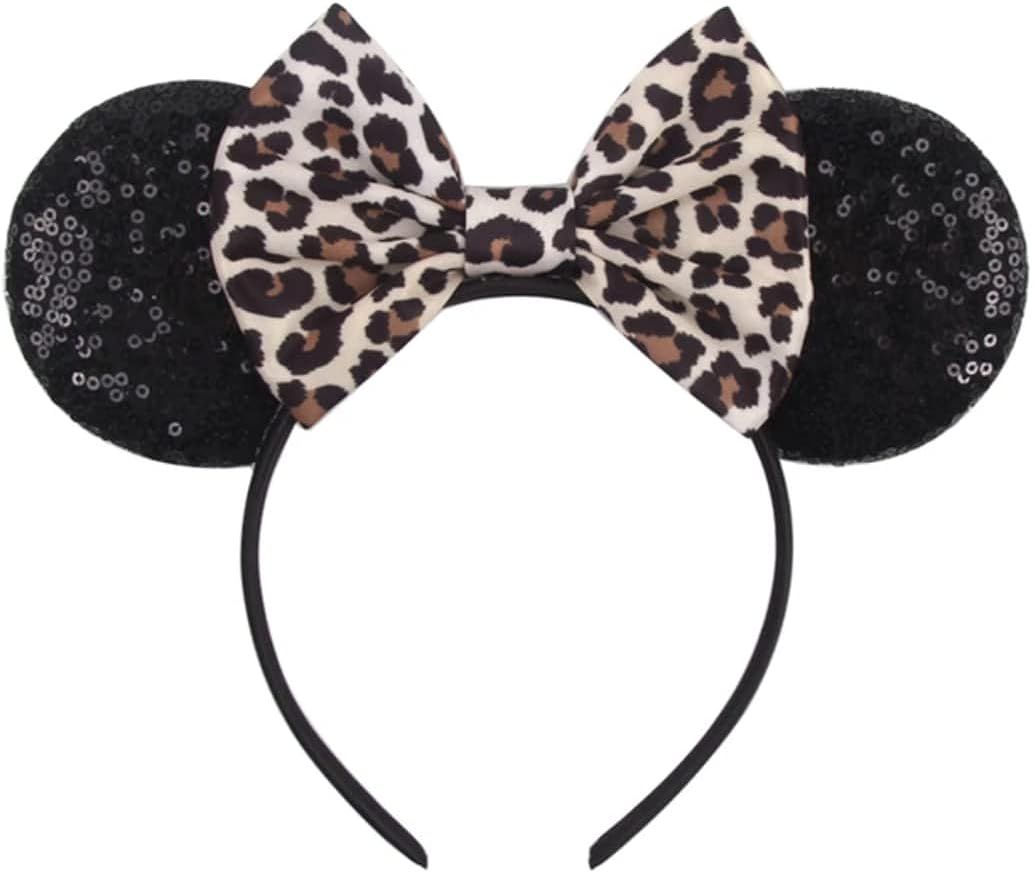 CLGIFT Leopard Mickey Ears, Cheetah Mickey Ears, Leopard Minnie Ears, Cheetah Minnie Ears, Minnie... | Amazon (US)