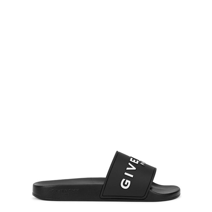 Givenchy Black Logo Rubber Sliders | Harvey Nichols (Global)