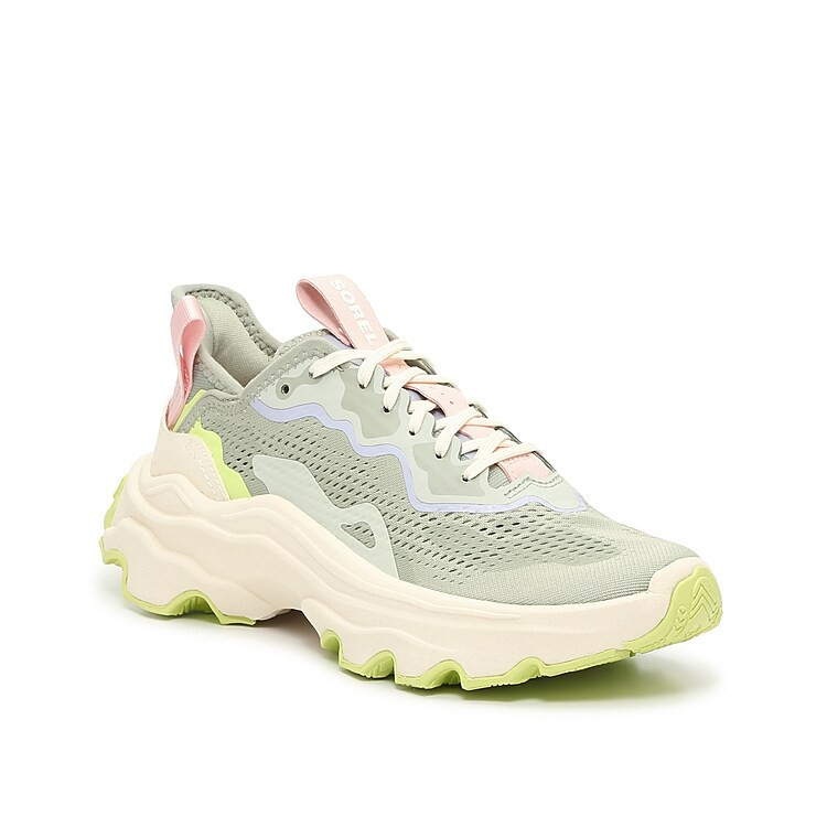 SOREL Kinetic Breakthru Day Sneaker | Women's | Light Green/Off White/Blush | Size 7 | Sneakers | DSW