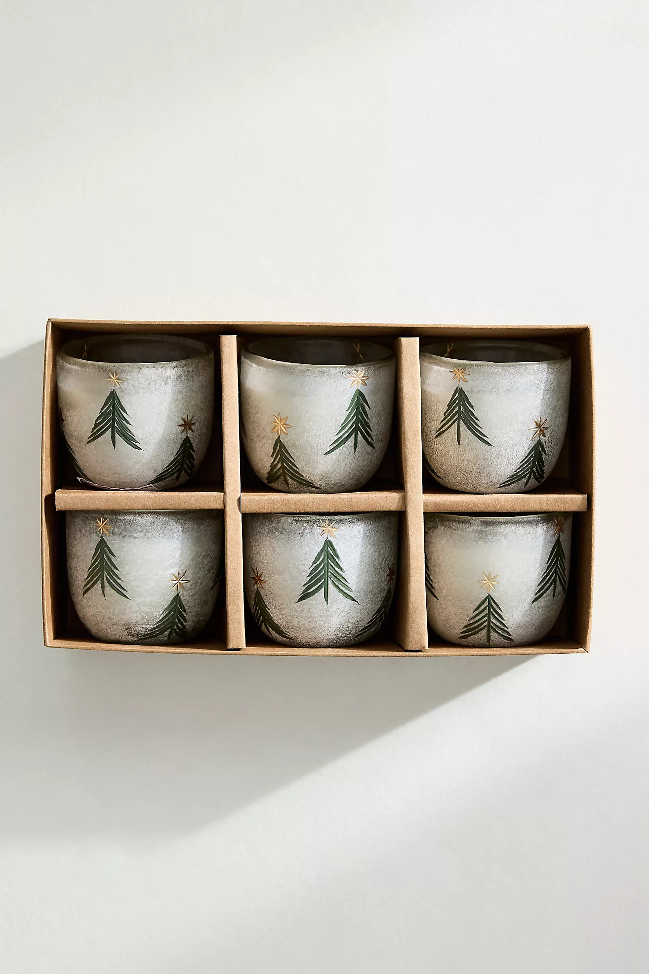 Festive Balsam Cedarwood Glass Candles, Set of 6 | Anthropologie (US)