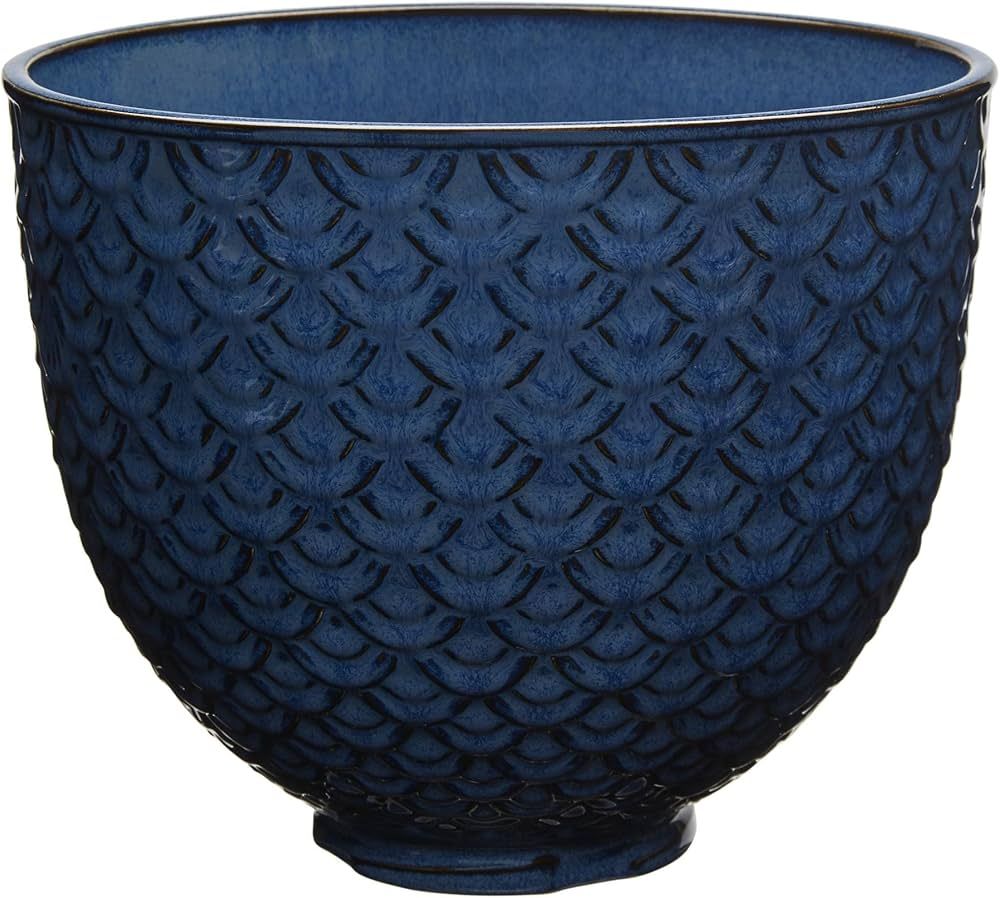 KitchenAid 5 Quart Tilt-Head Ceramic Bowl, 5-Quart, Blue Mermaid Lace | Amazon (US)