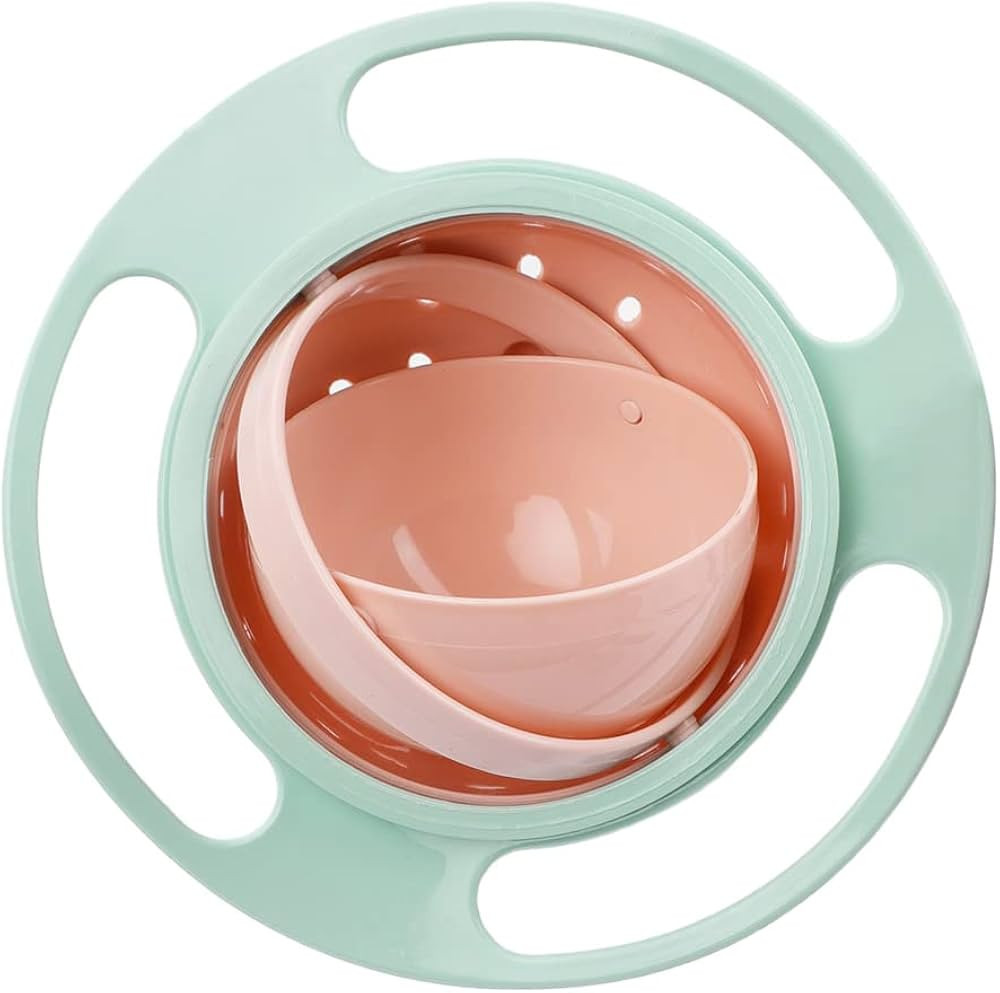 ZTL Gyro Bowl 360 Dgree Rotation Spill Resistant Gyroscopic Bowl with Lid | Amazon (US)
