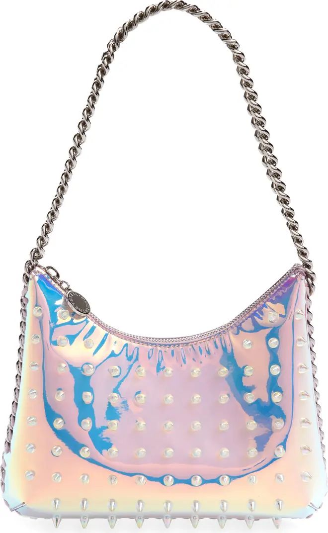 Stella McCartney Mini Falabella Spike Holographic Shoulder Bag | Nordstrom | Nordstrom