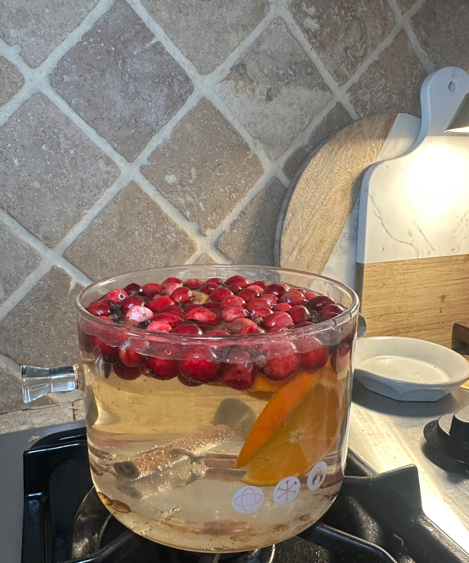 Simmer pot that I use to make my house smell sooo good during the holidays! Around $20- comes with a lid but I broke mine #simmerpot #amazon #holidays #smellgood 