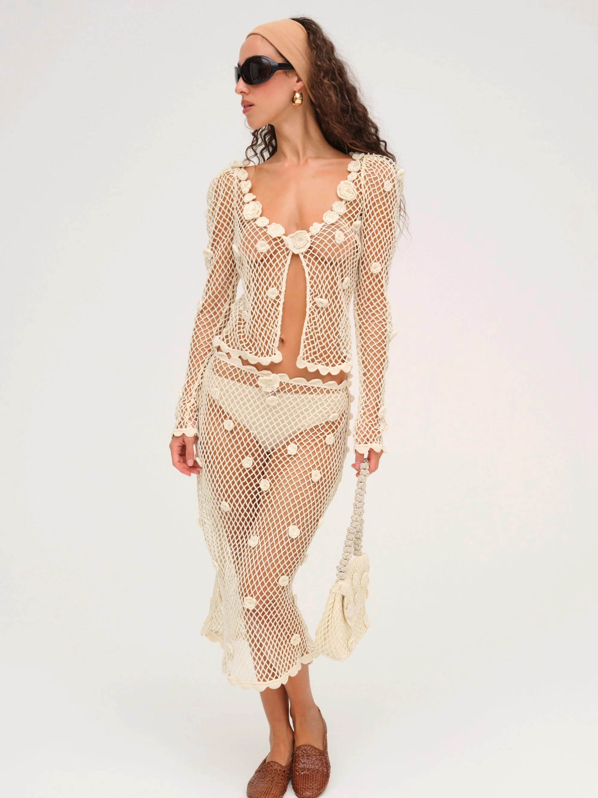 Betty Bouquet Knit Midi Skirt | For Love & Lemons