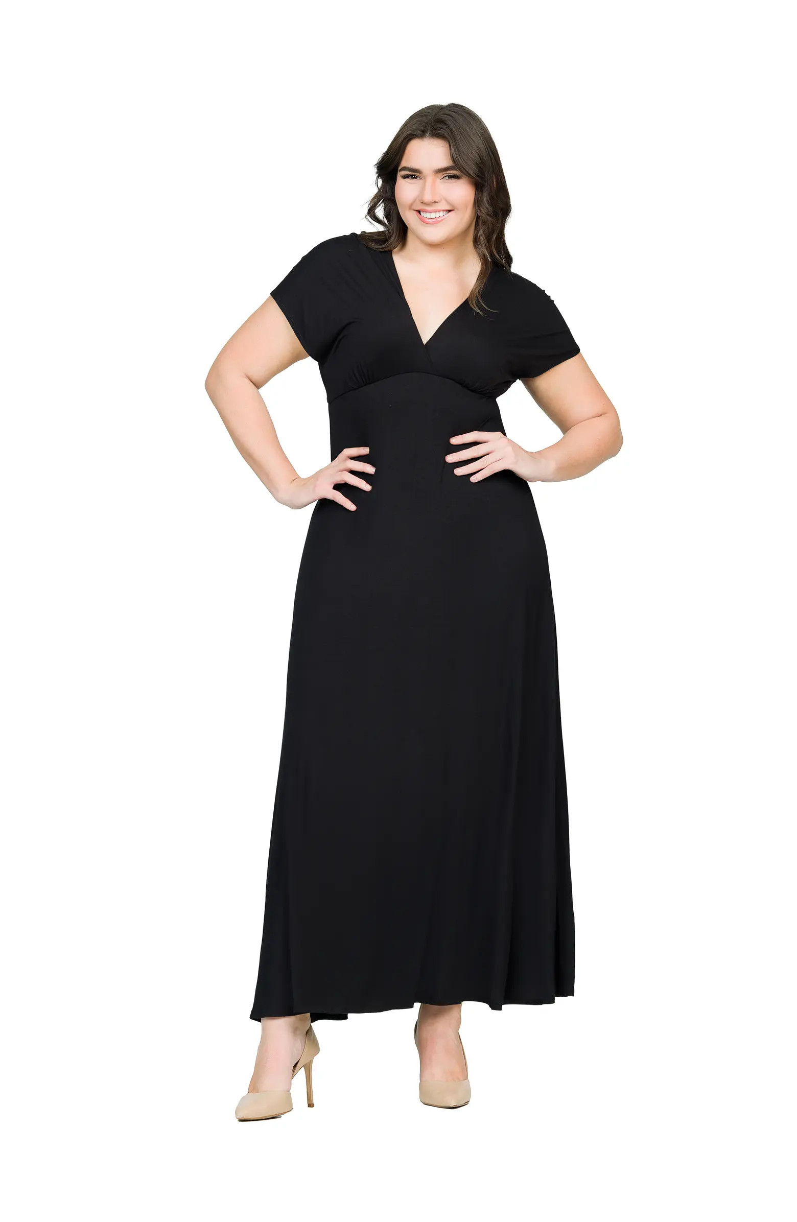 Empire Waist V-Neck Maxi Dress | Nordstrom